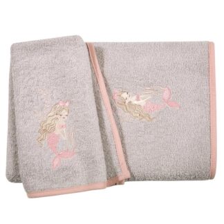 Σετ Πετσέτες 2τμχ Baby Essential 8853 Grey/Pink Greenwich Polo Club