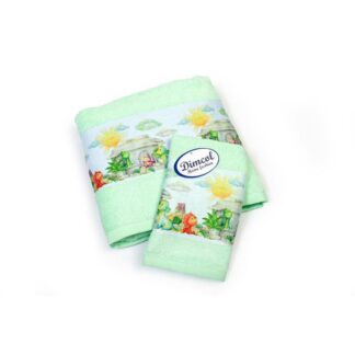 Σετ Πετσέτες 2τμχ Με Ψηφιακή Εκτύπωση Dinosaurs 313 Mint Dimcol