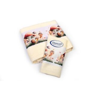 Σετ Πετσέτες 2τμχ Με Ψηφιακή Εκτύπωση Fairies 332 Ecru Dimcol