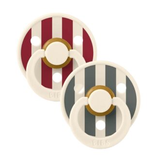 Πιπίλες 2τμχ Καουτσούκ 6+m Studio Colour Block Ruby Pine Mix Bibs