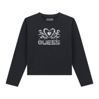 Μπλούζα Παιδικό Girl Guess J5YI03K6YW4_JBLK Μαύρο JNR