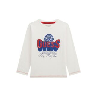 Μπλούζα Παιδικό Boy Μακρυμάνικο Guess N5YI13K8HM0_G011 Εκρού MINI
