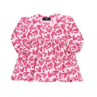 Φόρεμα Βελουτέ Καρδούλες 6740173 Ροζ Prod