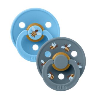 Πιπίλες 2τμχ Καουτσούκ 18+m Studio Colour Bumblebee-Breeze/Petrol Bibs