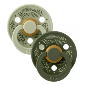 Πιπίλες 2τμχ Καουτσούκ 0+m Colour Leaf Sage/Hunter Green Bibs