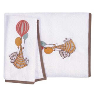 Σετ Πετσέτες 2τμχ Baby Essential 8850 Coffee Brown/White Greenwich Polo Club