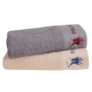 Σετ Πετσέτες 2τμχ 2663 Γκρι/Μπεζ Greenwich Polo Club