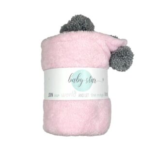 Κουβέρτα Microfibre Ροζ Large Baby Star
