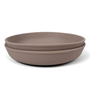 Πιάτα Σιλικόνης Σετ 2τμχ Warm Grey Filibabba