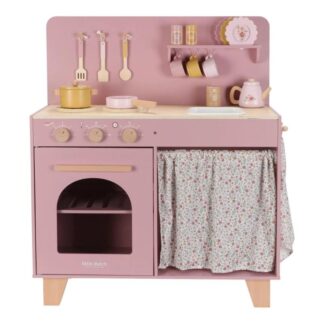 Ξύλινη Εκπαιδευτική Κουζίνα Essentials Pink FSC Little Dutch