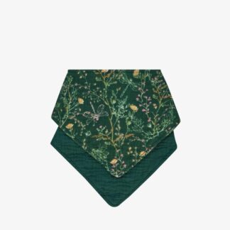 Σαλιάρα-Μπαντάνα Μουσελίνα 2τμχ Secret Garden Green Kikka Boo