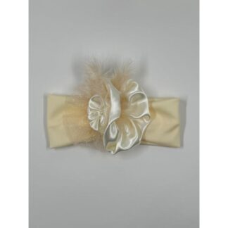 Χειροποίητη Κορδέλα Μαλλιών Εκρού 1000-F125 Bonjour Bebe