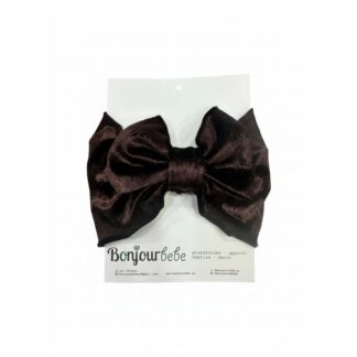 Τουρμπάνι Χειροποίητο Ανοιχτό Καφέ Σκούρο Βελούδο 3000-CHR0027 Bonjour Bebe