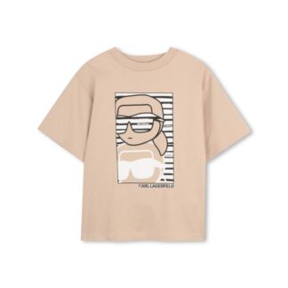 Μπλούζα T-shirt Παιδικό ΚΜ Karl Lagerfeld Z31091_- Μπεζ MINI