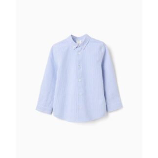 Πουκάμισο Oxford Μακρύ Μανίκι 31070188022 - 200 Ριγέ Γαλάζιο Zippy