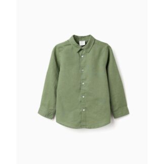 Πουκάμισο Λινό Μακρύ Μανίκι 31078768019 - 180 Πράσινο Zippy