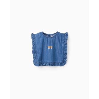 Μπλούζα Κοντό Μανίκι Κορίτσι 31077431003 - 130 Τζιν Medium Blue Zippy