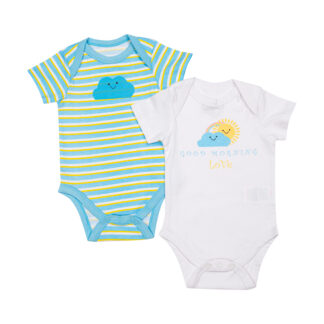 Βρεφικά Ζιπουνάκια Σετ 2τμχ Κοντομάνικα Cirrus Abo 31516