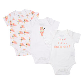 Βρεφικά Ζιπουνάκια Σετ 3τμχ Κοντομάνικα Candy Abo 31525