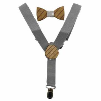 Σετ Τιράντες- Παπιγιόν Γκρι Bonjour Bebe