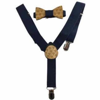 Σετ Τιράντες- Παπιγιόν Μπλε Bonjour Bebe