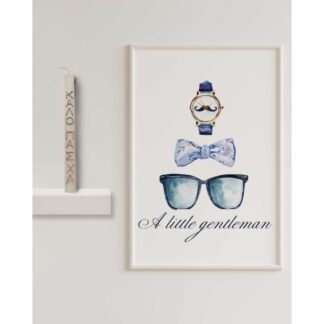 Λαμπάδα Πάσχα "Little Gentleman" (Καμβαδάκι 50*30)