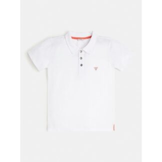 Μπλουζα Παιδικο Κοντομάνικο Polo Boy Guess L2GP02KAPY0 - G011 Λευκό JNR