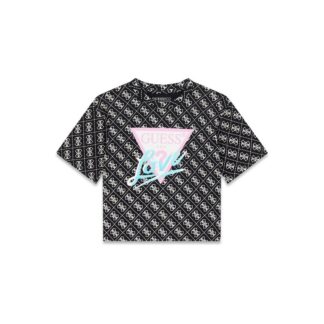 Μπλούζα Παιδικο Κοντομάνικο Girl Guess J6RI08K6YW4-P9NP Μαύρο