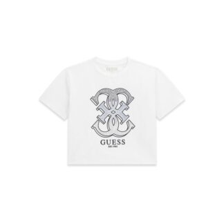 Μπλούζα Κοντομάνικο Girl Guess J6RI28K6YW4-G011 Λευκό