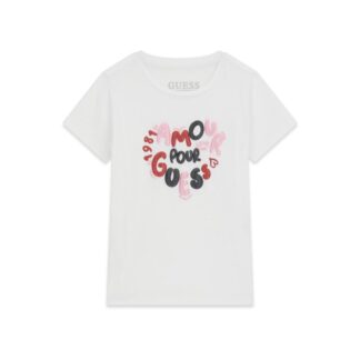 Μπλούζα Παιδικο Κοντομάνικο Girl Guess K6RI02K6YW4-G011 Λευκό