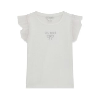 Μπλούζα Παιδικο Κοντομάνικο Girl Guess K6RI12KCU20-G011 Λευκό