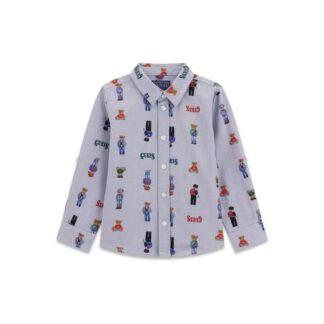 Πουκάμισο Guess N6RH05W9CL1-PM4U Μπλέ