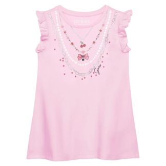 Φόρεμα Κοντομάνικο Guess K6RK02KA6W4-A61T Ροζ