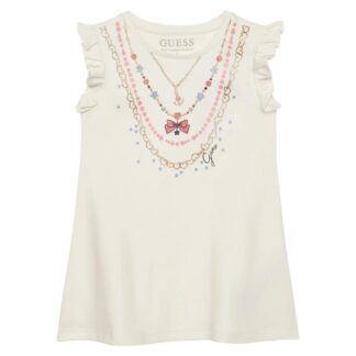 Φόρεμα Κοντομάνικο Guess K6RK02KA6W4-G012 Εκρού