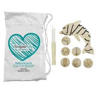 Λαμπάδα Πάσχα Με Ξύλινο Παιχνίδι Montessori Λεπτής Κινητικότητας Βυθός Bonjour Bebe